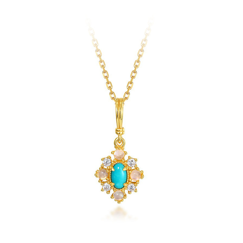 925 Sterling Silver Turquoise Dream - Tapestry Necklace