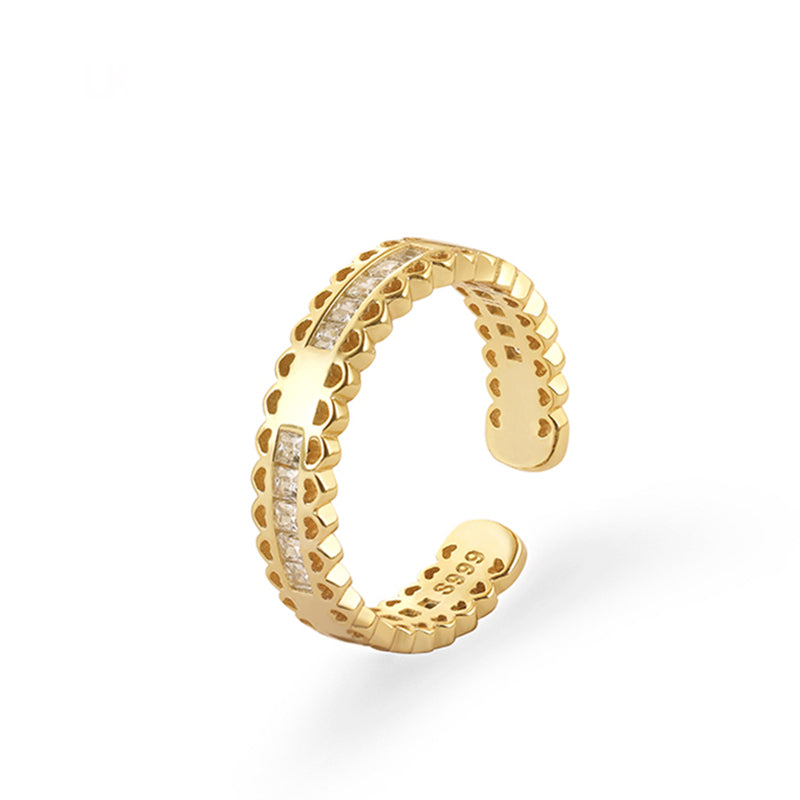 S999 Sterling Silver Mutual Love Ring