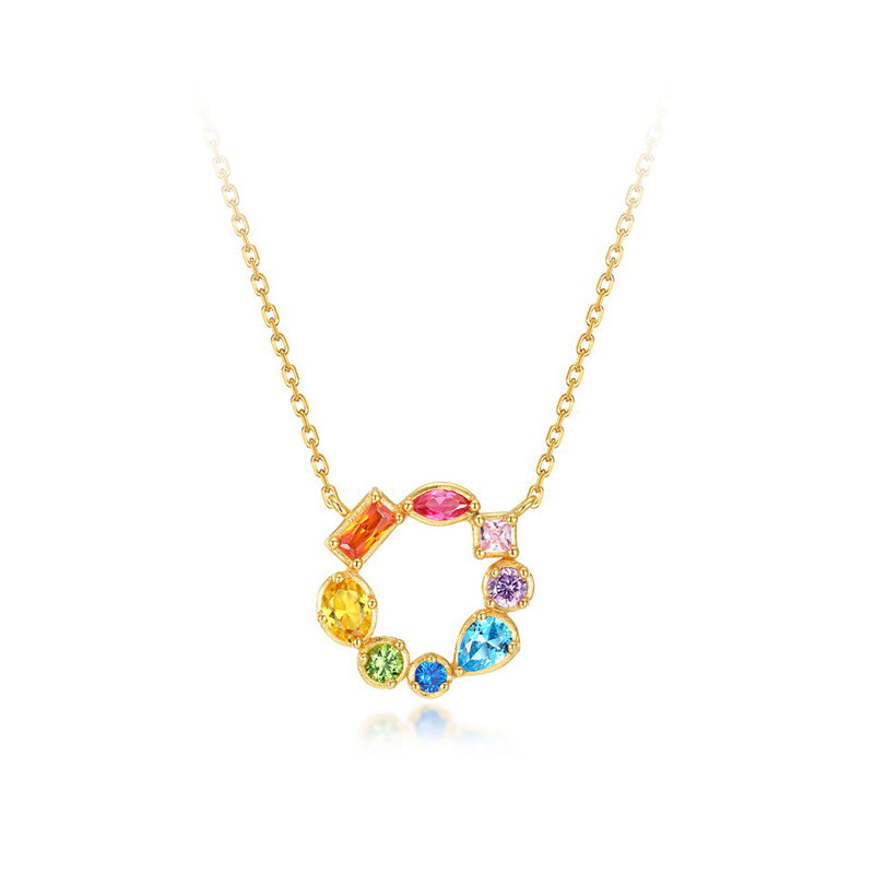925 Sterling Silver Iridescent Dream - Ring Necklace