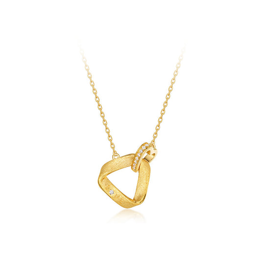 925 Sterling Silver Love - Weaving Necklace