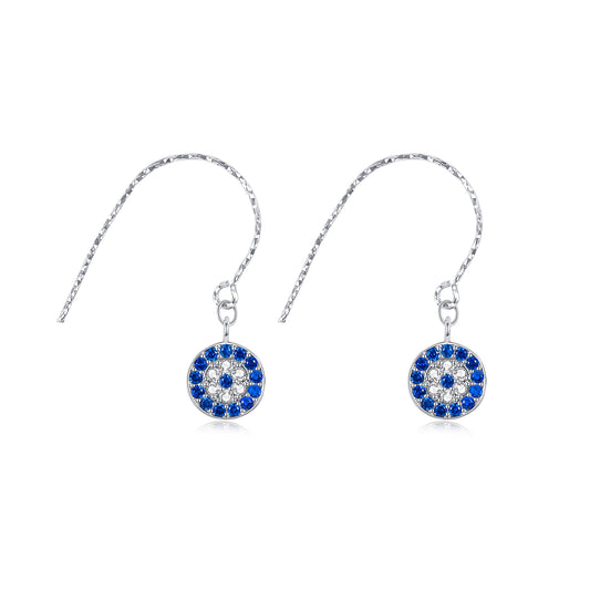 Evil Eye Threader Earrings