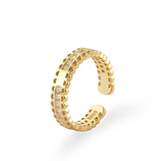 S999 Sterling Silver Mutual Love Ring