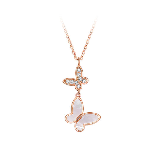 Necklace of Two Butterflies Dancing