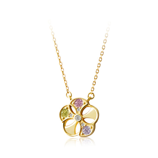 925 Sterling Silver Flora Necklace