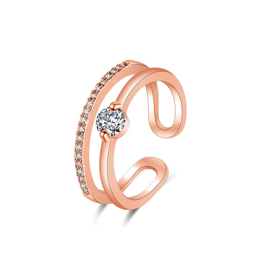 Double-Layer Open Ring