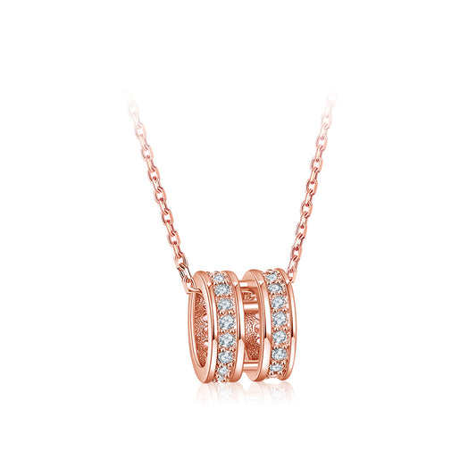 Fixed Double-Loop Diamond Necklace