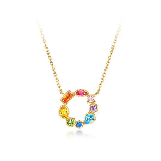 925 Sterling Silver Iridescent Dream - Ring Necklace