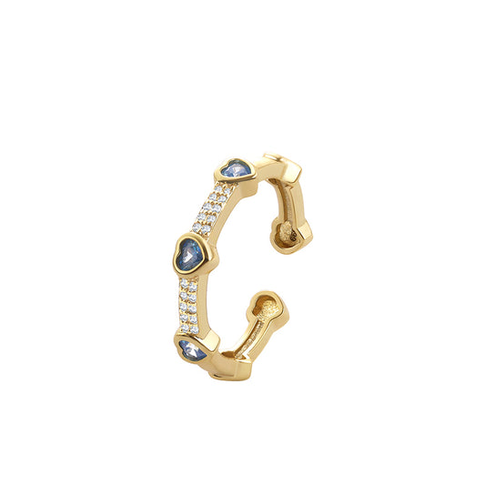 S999 Sterling Silver Lyric Heart of the Ocean Ring