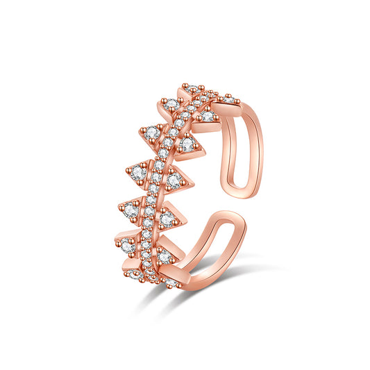 Double Arrow Open Ring